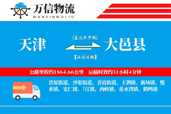 天津到大邑县物流公司