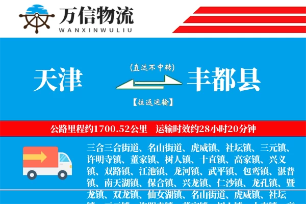 天津到丰都县物流公司