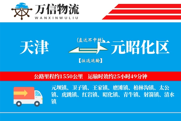 天津到广元昭化区物流公司