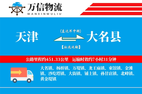 天津到大名县物流公司