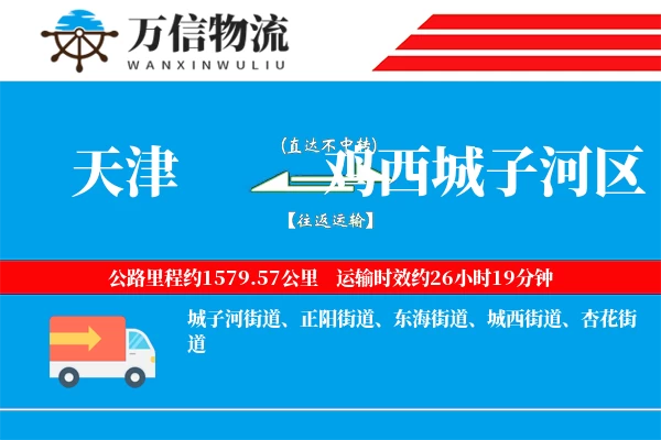 天津到鸡西城子河区物流公司
