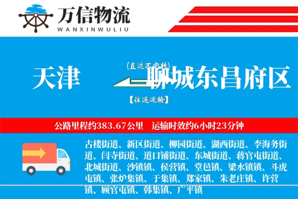 天津到聊城东昌府区物流公司