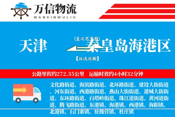 天津到秦皇岛海港区物流公司