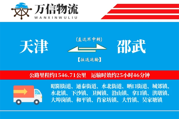 天津到邵武物流公司
